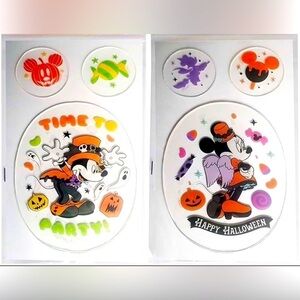 ♥️Halloween Mickie and Minnie Mouse gel window decals